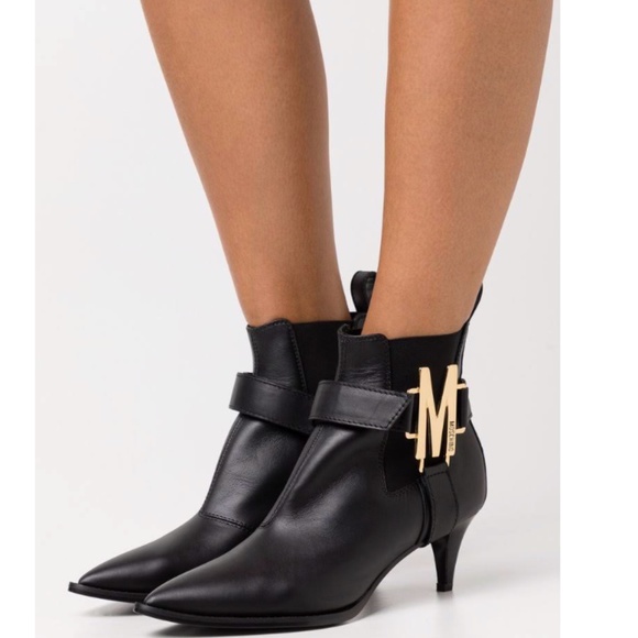 Moschino classic LEATHER ANKLE BOOTS - Picture 2 of 8
